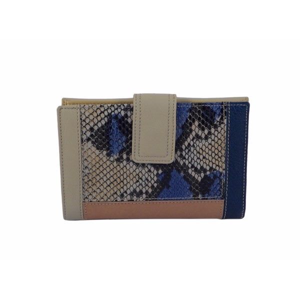 Billetero grande beis reptil