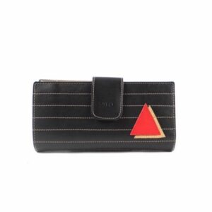 Billetero piel natural Nilo grande triángulos para mujer