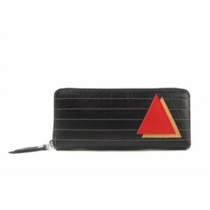 Billetero piel cremallera Nilo triángulos para mujer