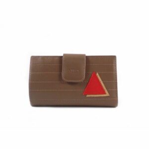 Billetera piel Nilo mediana triángulos para mujer