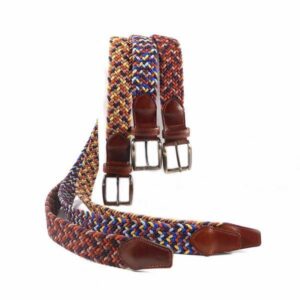 Cinturón elástico trenzado combinado