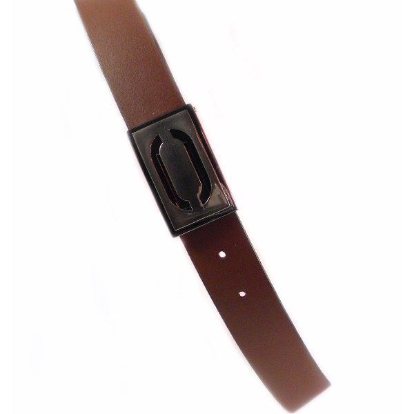 Cinturón de piel caballero ancho con hebilla de chapa - Imagen 6