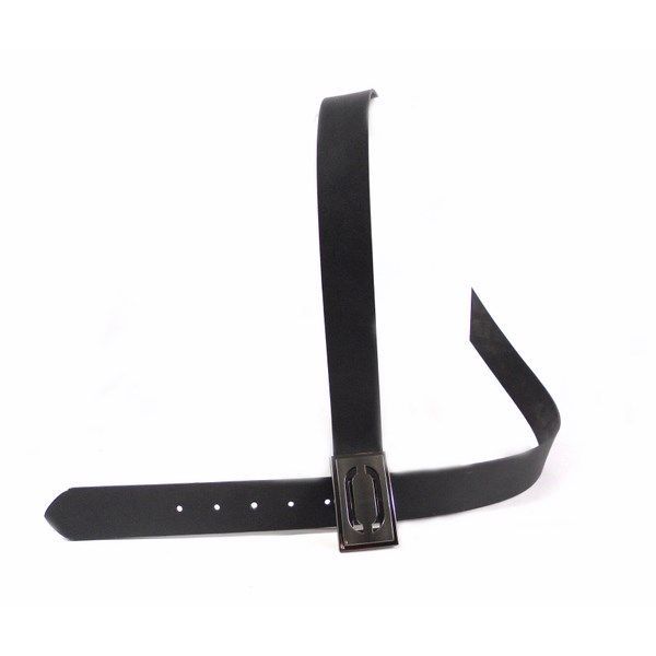 Cinturón de piel caballero ancho con hebilla de chapa - Imagen 7