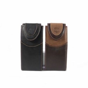 Funda de gafas en piel Nilo color marrón o negro