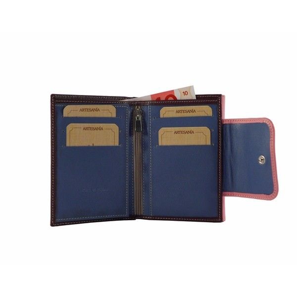 Billetero de piel juvenil pequeño con detalle de osos - Imagen 7