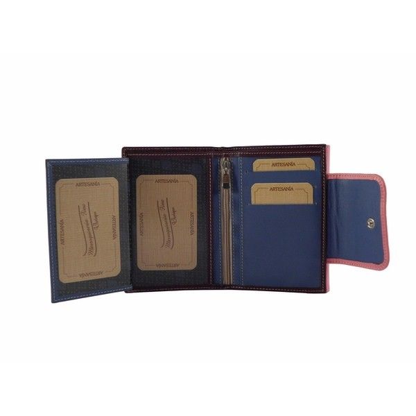 Billetero de piel juvenil pequeño con detalle de osos - Imagen 8