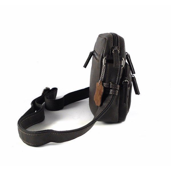 Bandolera hombre Matties cremalleras en marrón o negro - Imagen 2