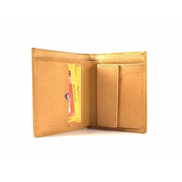 Billetera piel Nilo con monedero y doble billetero en color cuero o beis - Imagen 5