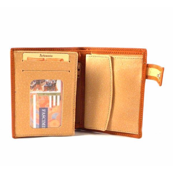 Billetera piel Nilo con monedero y cremallera con cierre de broche - Imagen 2