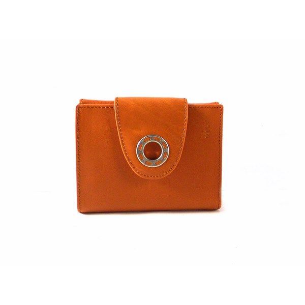 Cartera de piel pequeña mujer en color cuero - Imagen 2