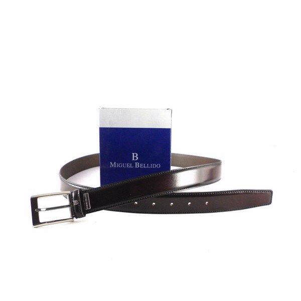 Cinturón Miguel Bellido en piel color burdeos brillo - Imagen 2
