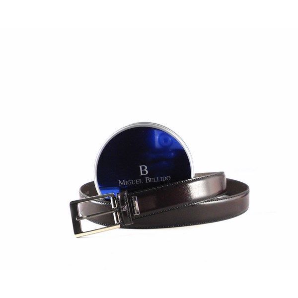 Cinturón Miguel Bellido en piel color burdeos brillo