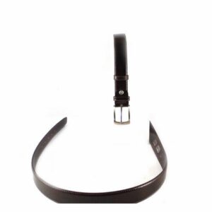 Cinturón de hombre talla especial en piel color marrón