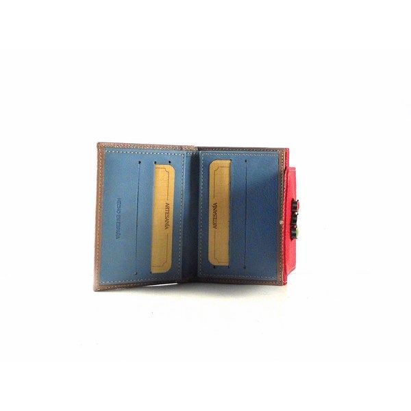 Billetero pequeño mujer en piel con detalle de ositos - Imagen 8