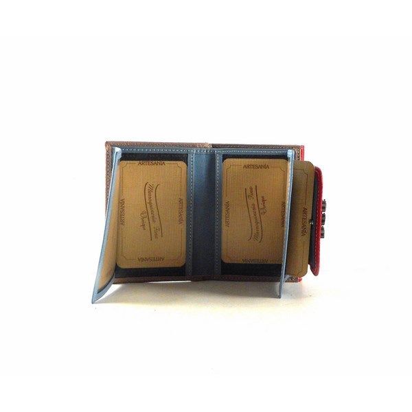 Billetero pequeño mujer en piel con detalle de ositos - Imagen 9