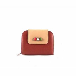 Billetero juvenil de piel con ositos en tamaño pequeño