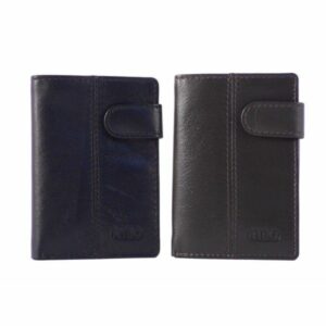 Cartera Billetero de piel para hombre con tarjetero y cierre correilla