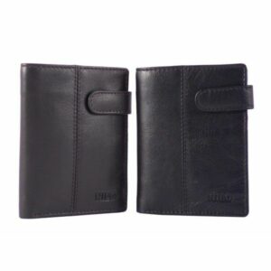 Carteras con cierre de correilla de piel Nilo color marrón o negro