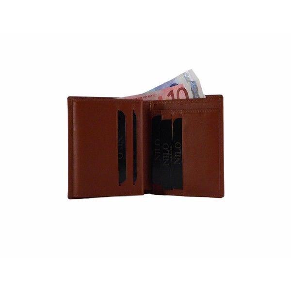 Cartera de piel clásica para caballero en color cuero o burdeos - Imagen 2