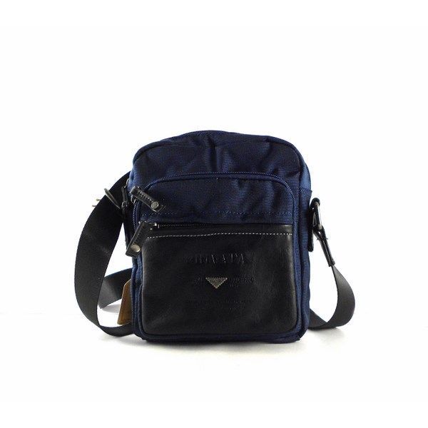 Bolso bandolera para hombre Privata 473 con cremalleras gris o azul marino - Imagen 3