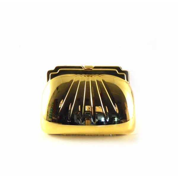 Clutch metálico dorado