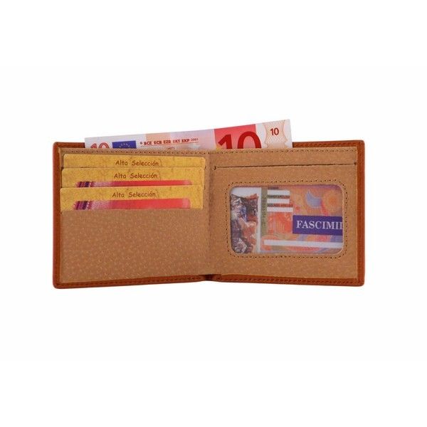 Cartera de piel para hombre de tipo americano Nilo color cuero - Imagen 2