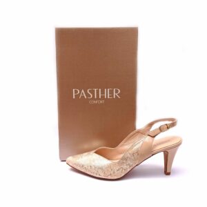 Zapatos de salón PASTHER beige y oro tornasol