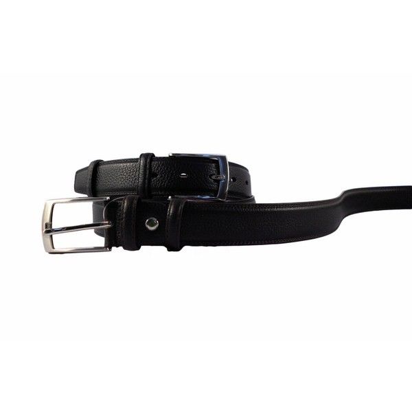 Cinturón para hombre en piel en color marrón oscuro - Imagen 2