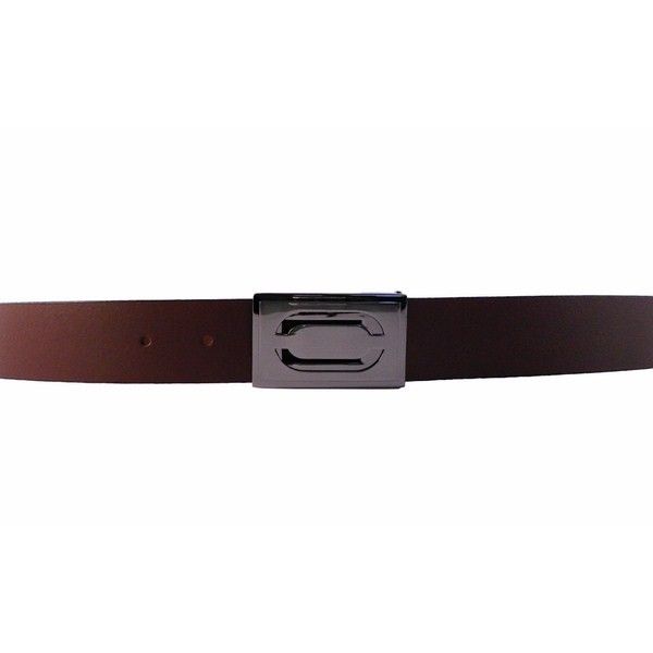 Cinturón de piel caballero ancho con hebilla de chapa - Imagen 2