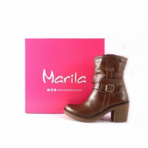 Botines piel mujer MARILA SHOES tacón medio con suela engomada