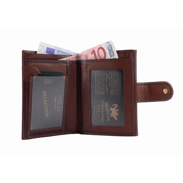 Billetero de selección en piel color marrón para mujer - Imagen 4