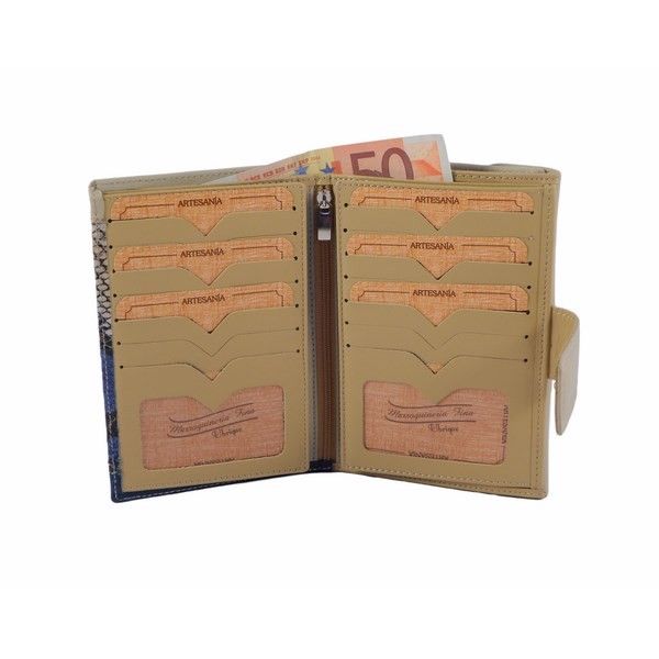 Billetero grande beis reptil - Imagen 2