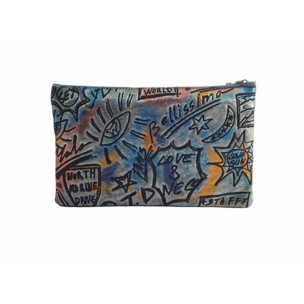 Neceser en piel metalizado para bolso - Imagen 3