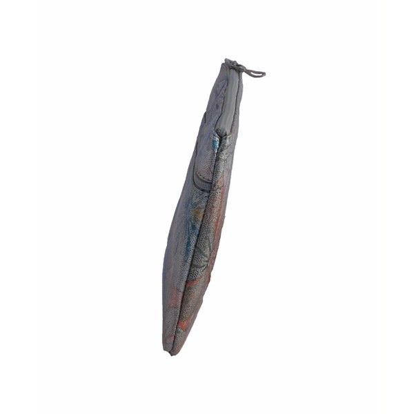 Neceser para bolso en piel flores plateadas - Imagen 2