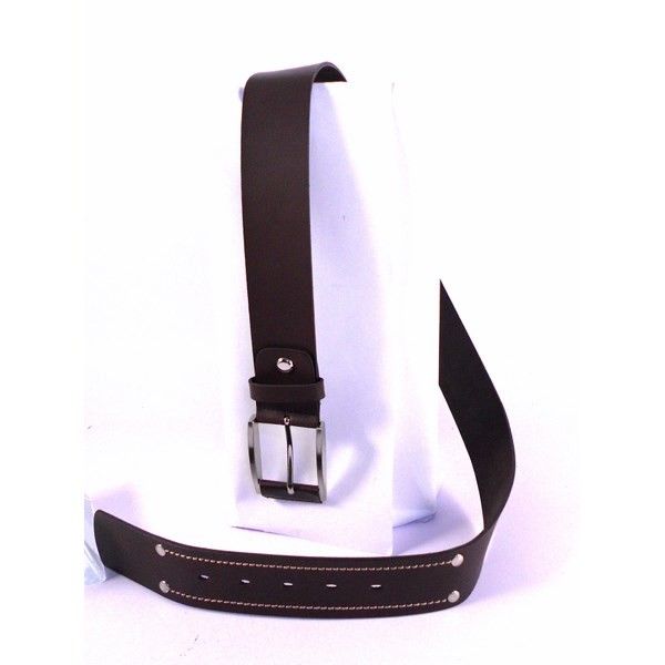 Cinturón piel sport con pespuntes - Imagen 4