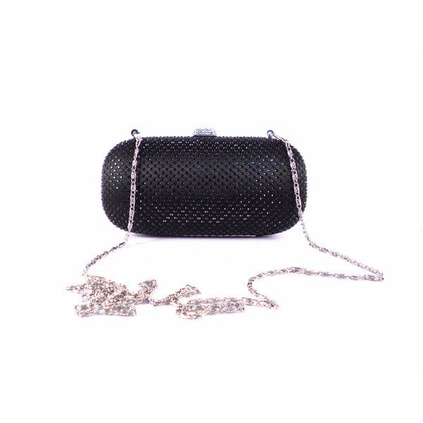 Clutch negro rígido de Victoria Delef redondeado con cadena - Imagen 3