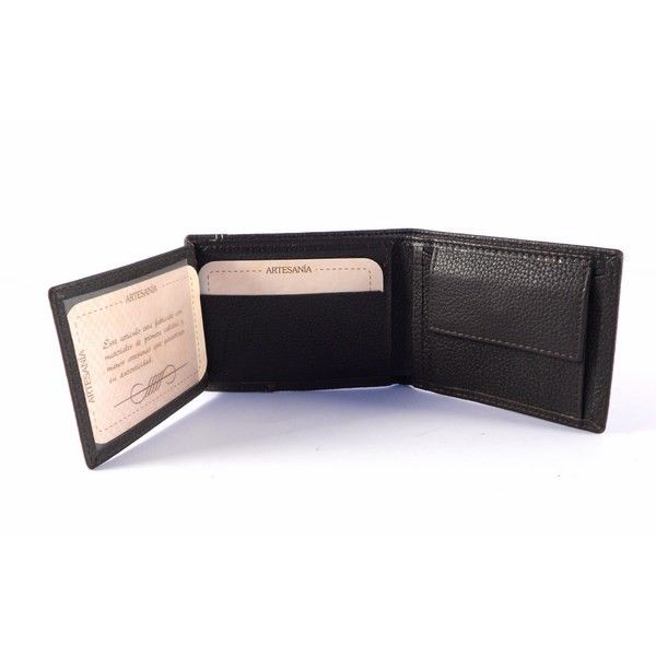 Billetero con monedero americano piel Nilo con pespuntes - Imagen 5