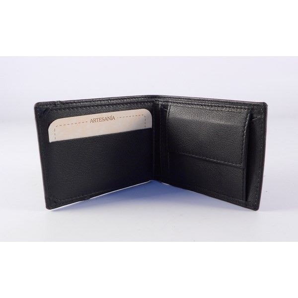 Billetero con monedero americano piel Nilo con pespuntes - Imagen 9