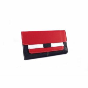 Cartera mediana Nilo en piel vacuno marino combinada