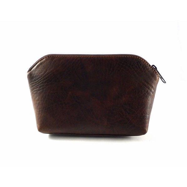 Monedero grande de mujer hecho en piel de vacuno color marrón - Imagen 4