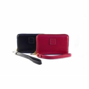 Cartera Nilo en piel caprina con muñequera para mujer