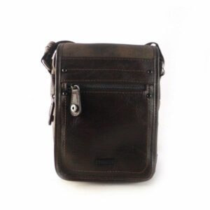 Bolso bandolera hombre MATTIES BAGS con solapa color marrón