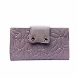 Billetero de mujer en piel auténtica con monedero de cremallera