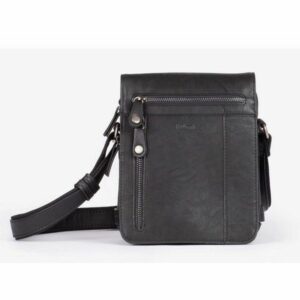 Bolso bandolera para hombre Matties Bags negro con solapa