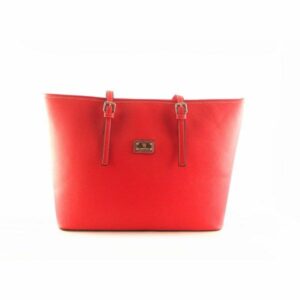 Bolso tipo cesta Robert Pietri color rojo con doble asa