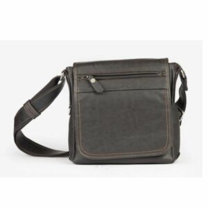 Bolso reportero hombre Matties Bags con solapa café