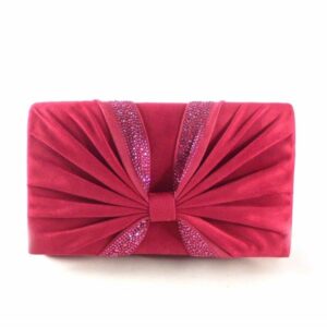 Cartera de mano E.Ferri rosa fucsia con lazada
