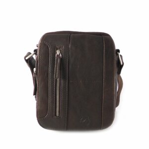 Bolso hombre piel Matties con solapa color marrón