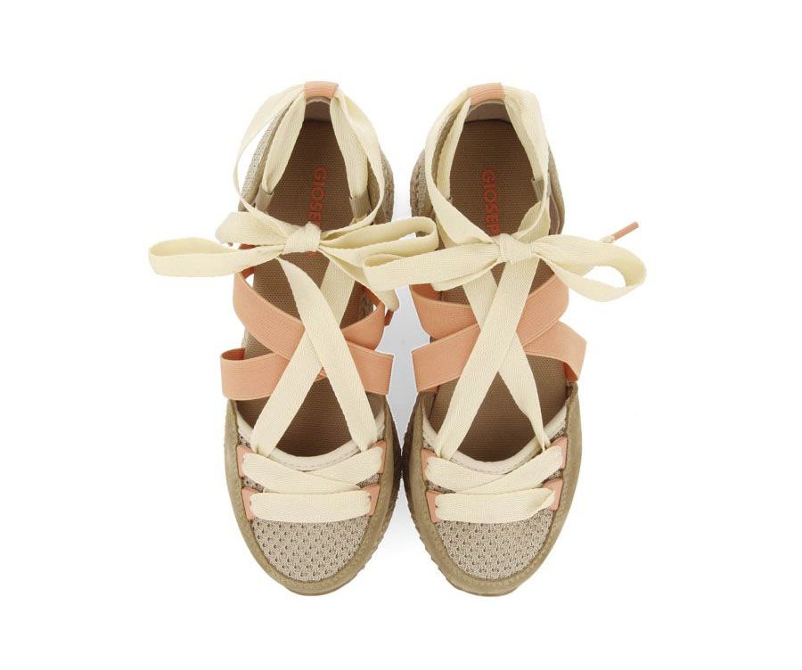 Sneakers abiertos GIOSEPPO TOTNES beige con cuña - Imagen 2