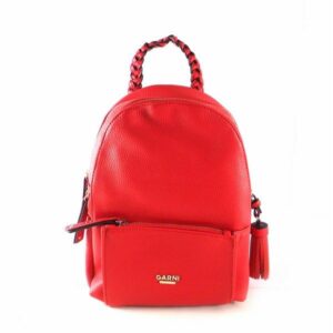 Mochila mediana colección Garni para mujer color beige y rojo